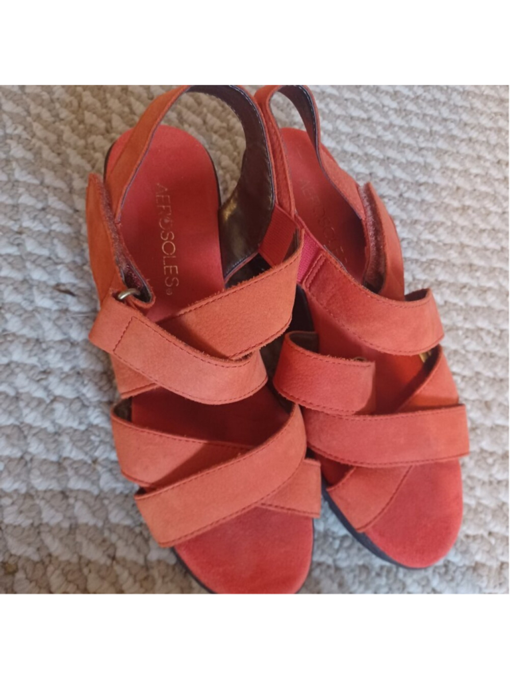 Aérosols wedge sandals 6 suede fabric